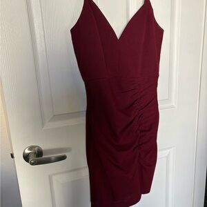 Emerald Sundae Burgundy Mini Dress